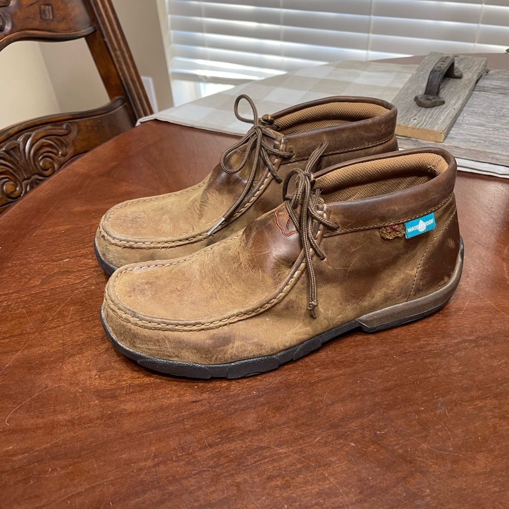 Twisted X Boots Waterproof Leather Western Driving Mocs chukka